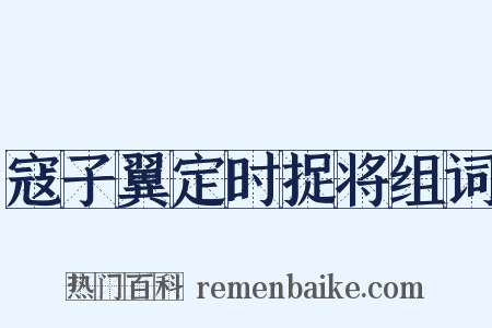 寇子翼定时捉将组词是什么意思的图片